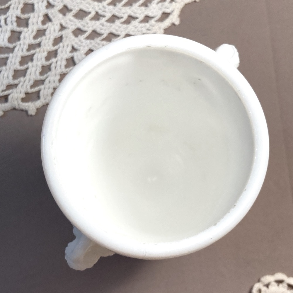 Vintage Milk Glass Berry Vase - Picture 4 of 14